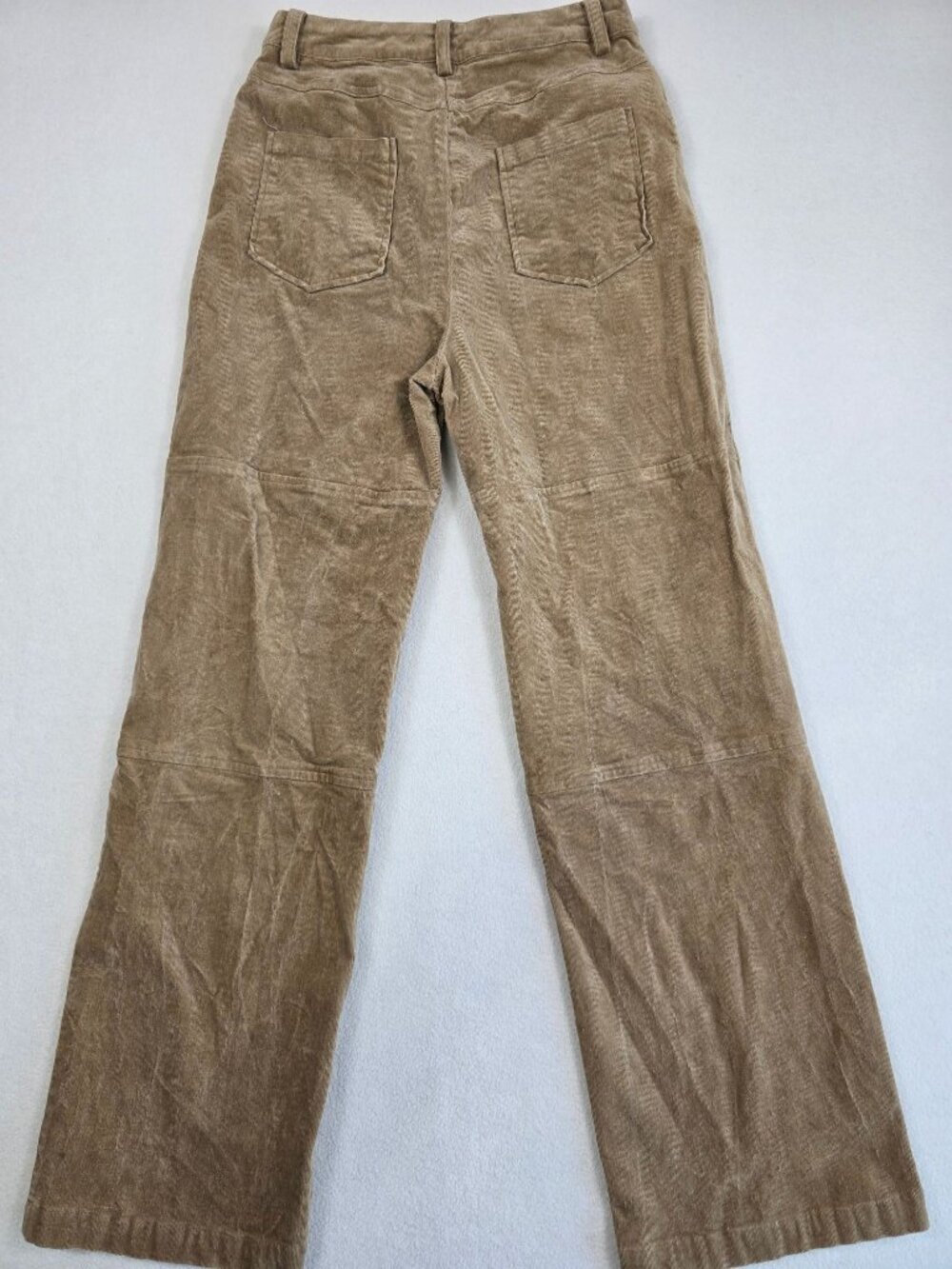 Lulus Medium Brown Corduroy Pants Straight Leg High Rise - Picture 5 of 6